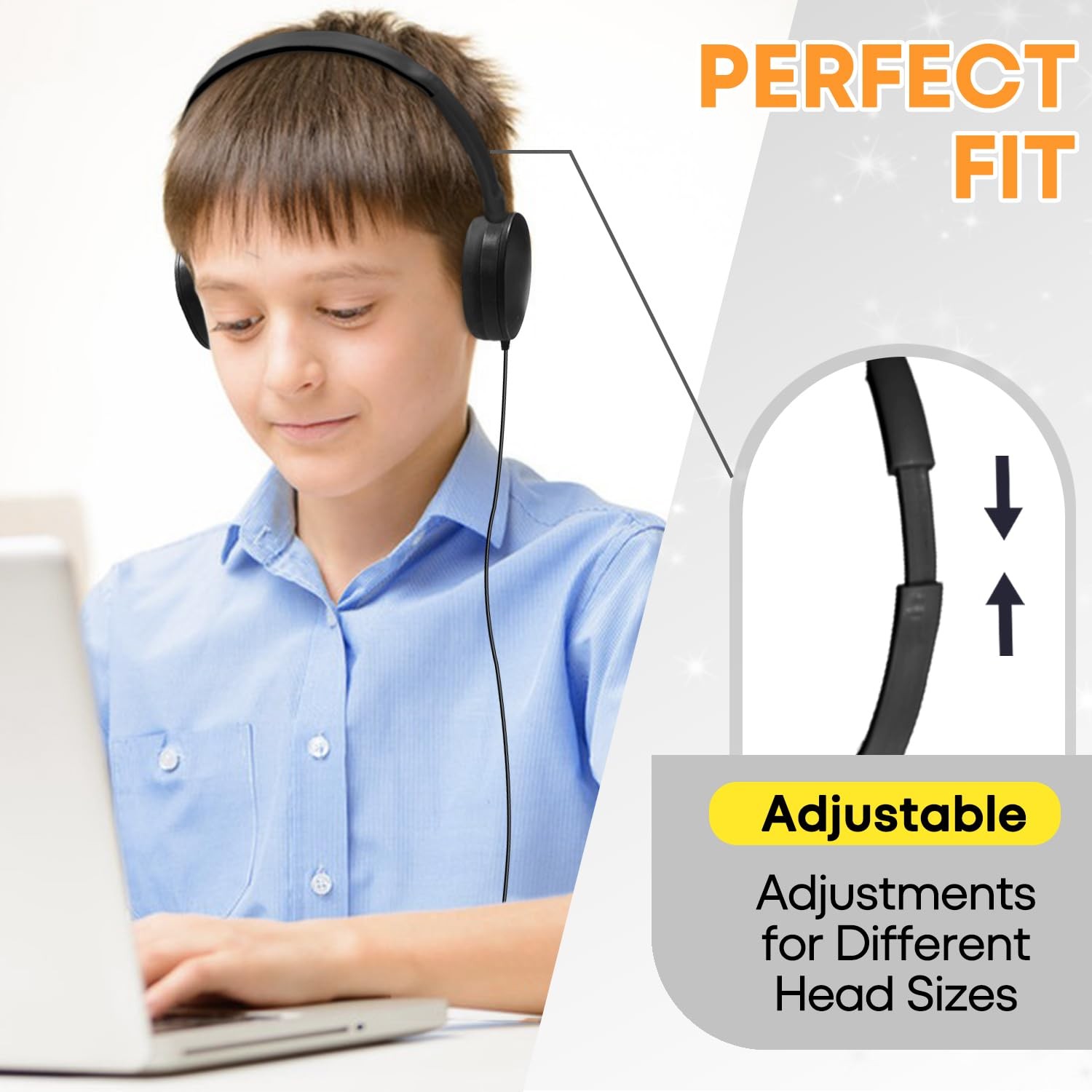 Classroom Headphones Bulk 100 Pack for School Kids K-12,Wholesale Durable Ear…