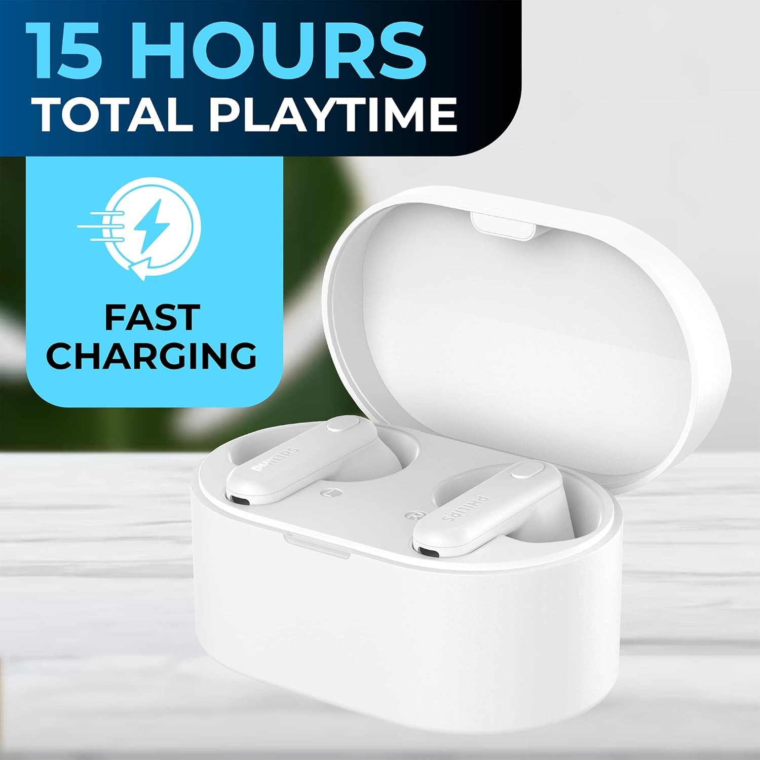 PHILIPS True Wireless Earbuds TWS Bluetooth 5.3 IPX4 Headphones