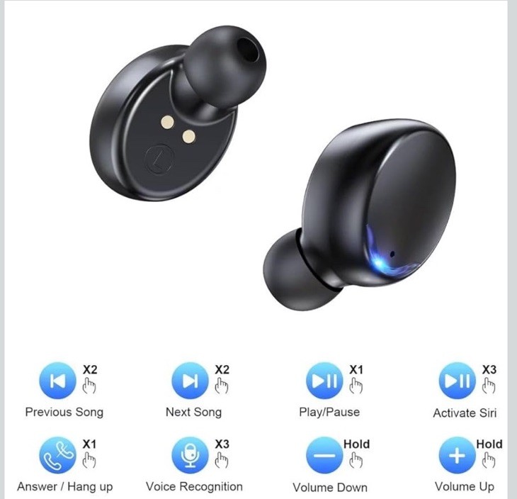 BMHOLU Wireless Earbuds with Large Charging Case and Phone Charging Function …