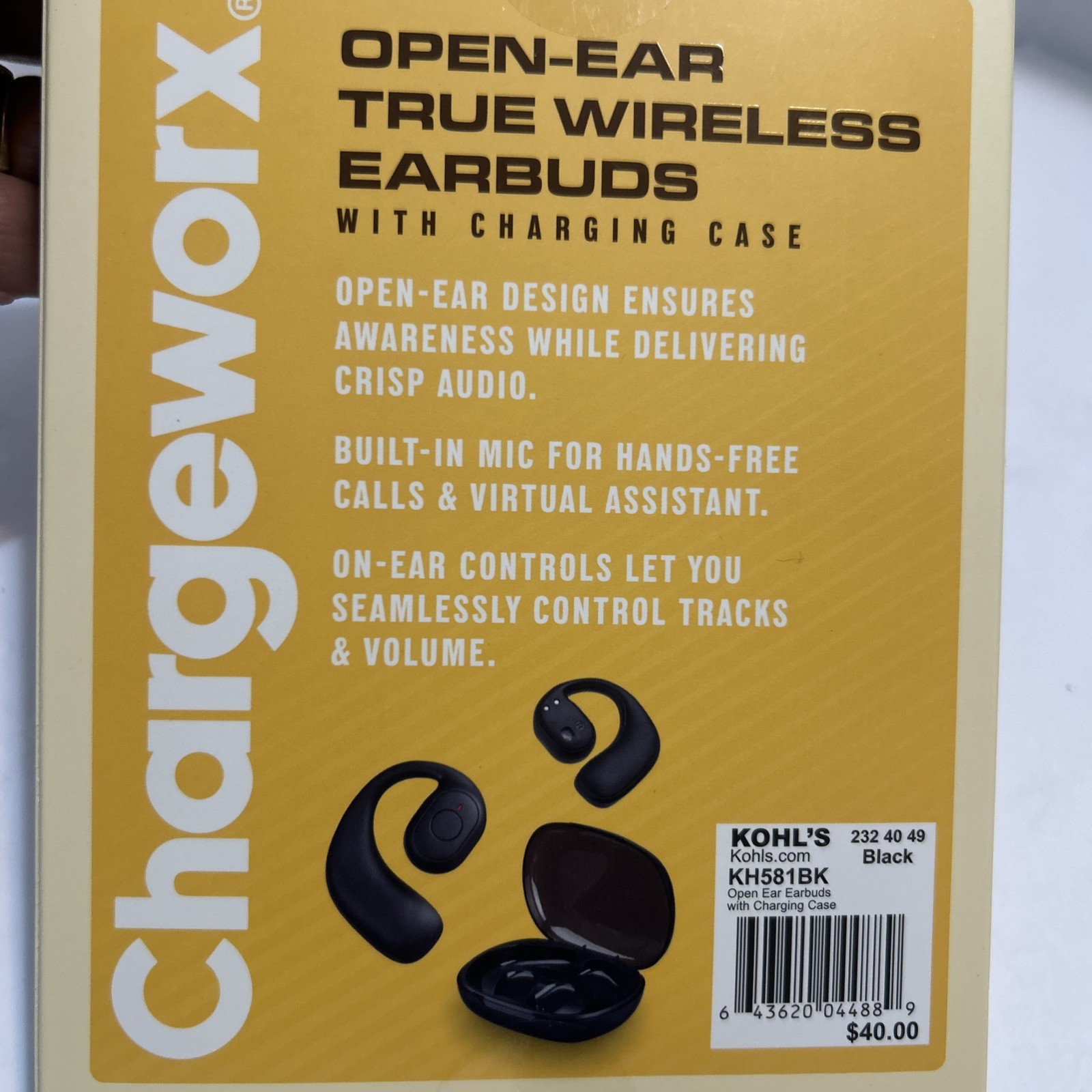 Chargeworx Open Ear True Wireless Earbud With Charging Case