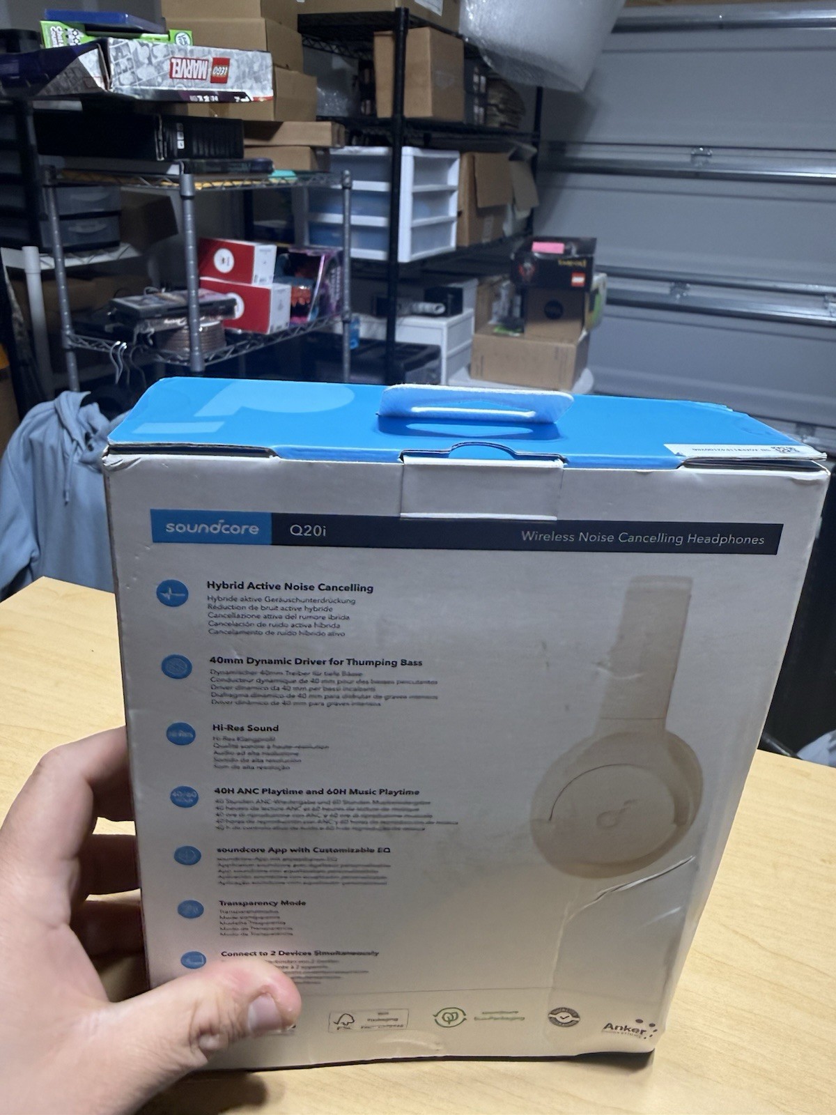 Soundcore Q20i Wireless Noise Cancelling Over-Ear Headphones – White