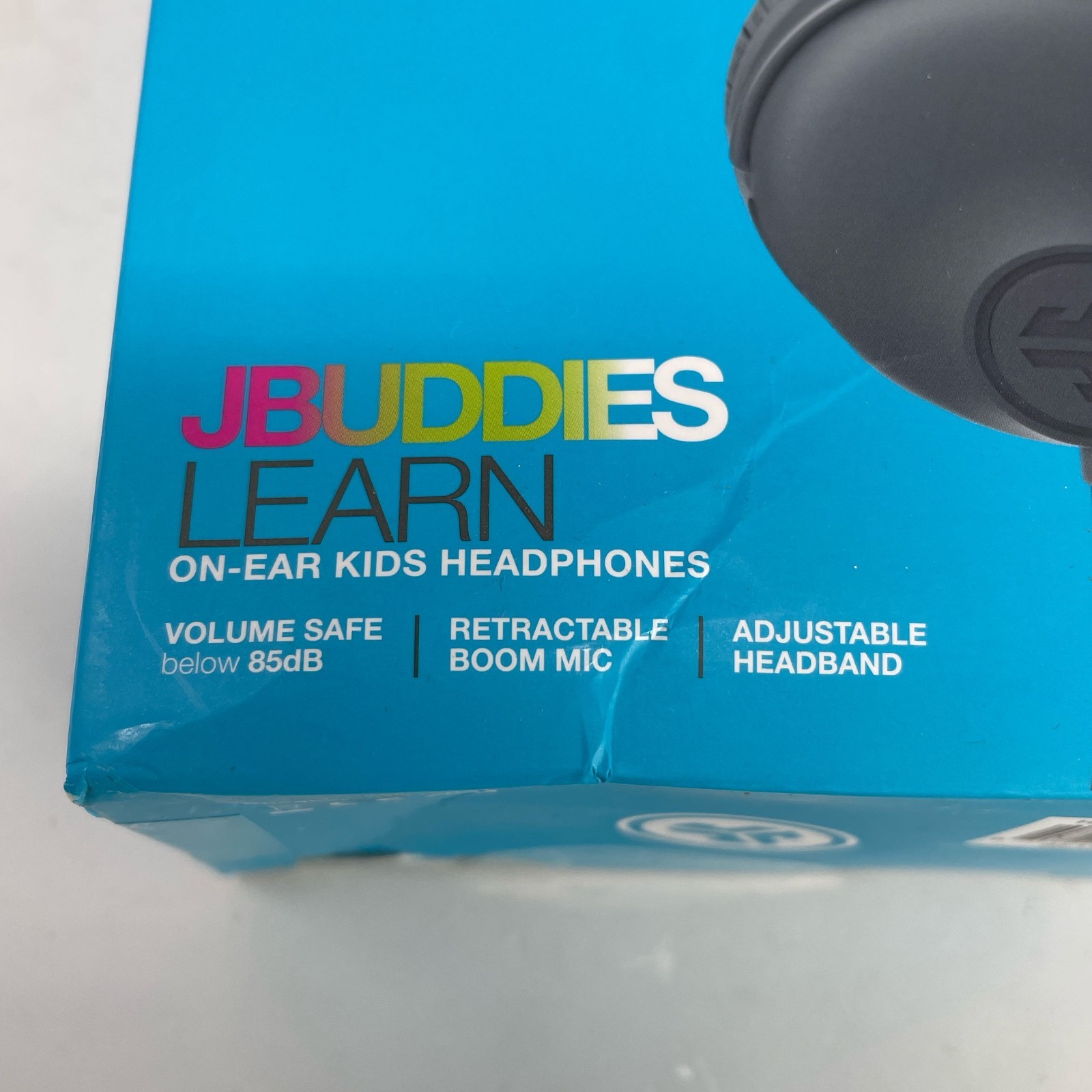 JLab JBuddies Learn Wired Kids Headphones w/ Boom Mic – Gray/Blue