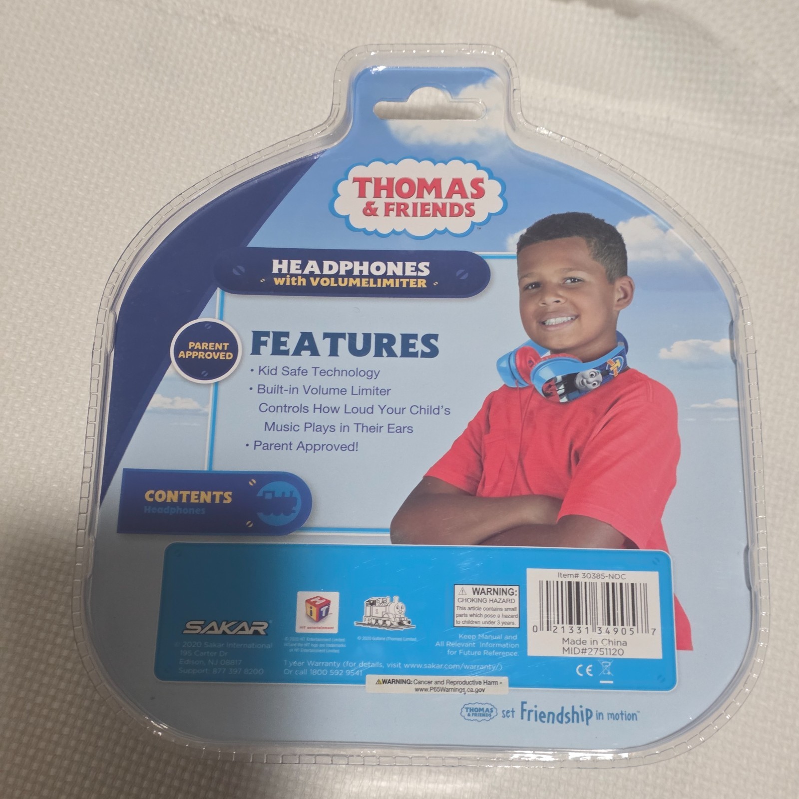Sakar Thomas and Friends Cartoon Character Train 30385 Kid Safe Over The Ear
