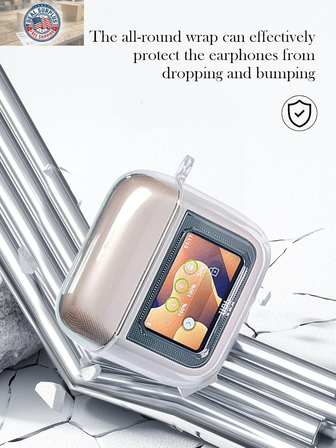 Case for JBL Tour PRO 3 Earbuds,Soft Protective,Shockproof, High Transparency T