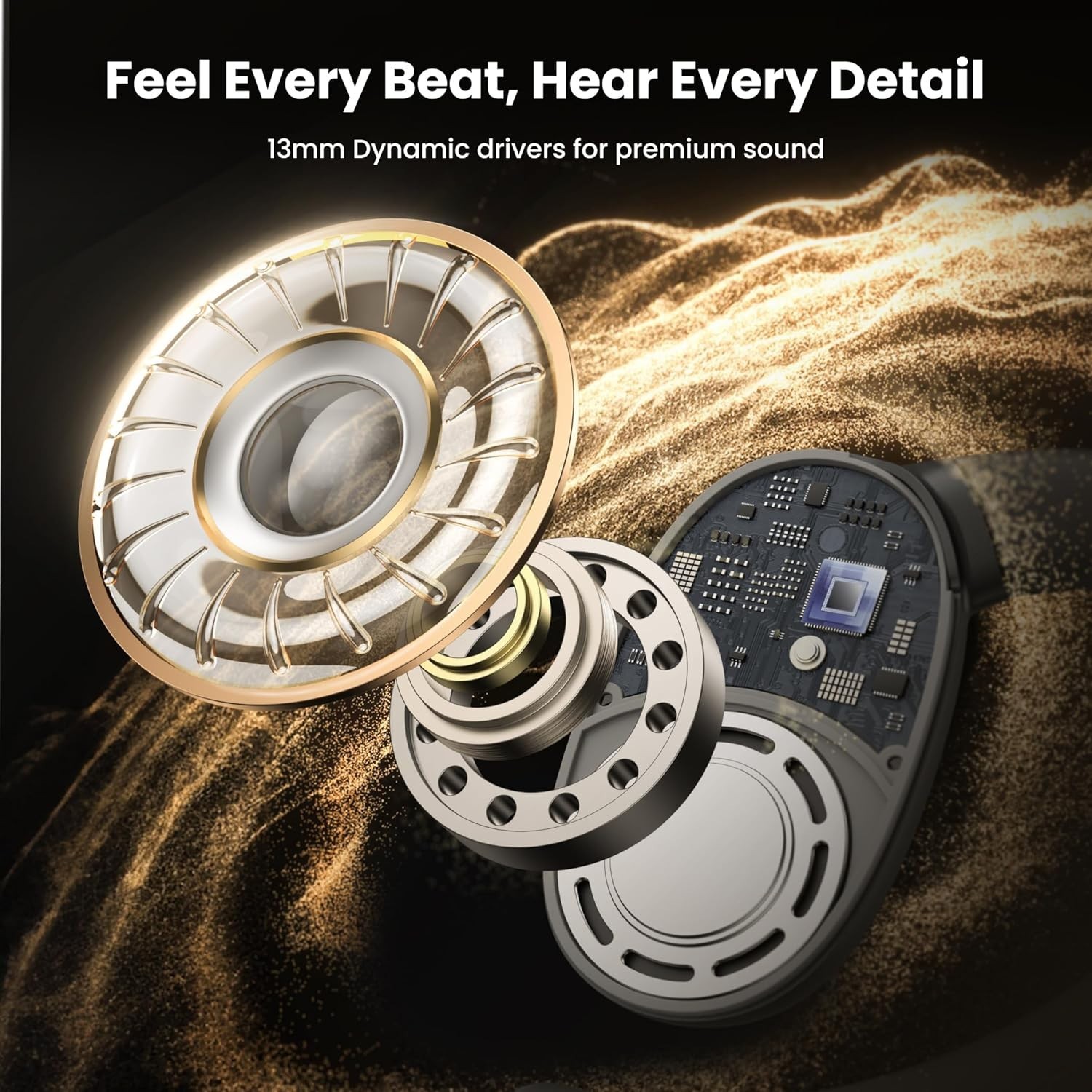 Bluetooth Headset Wireless Earphones Earbuds Stereo Headphones TWS 5.3 Ear Hook