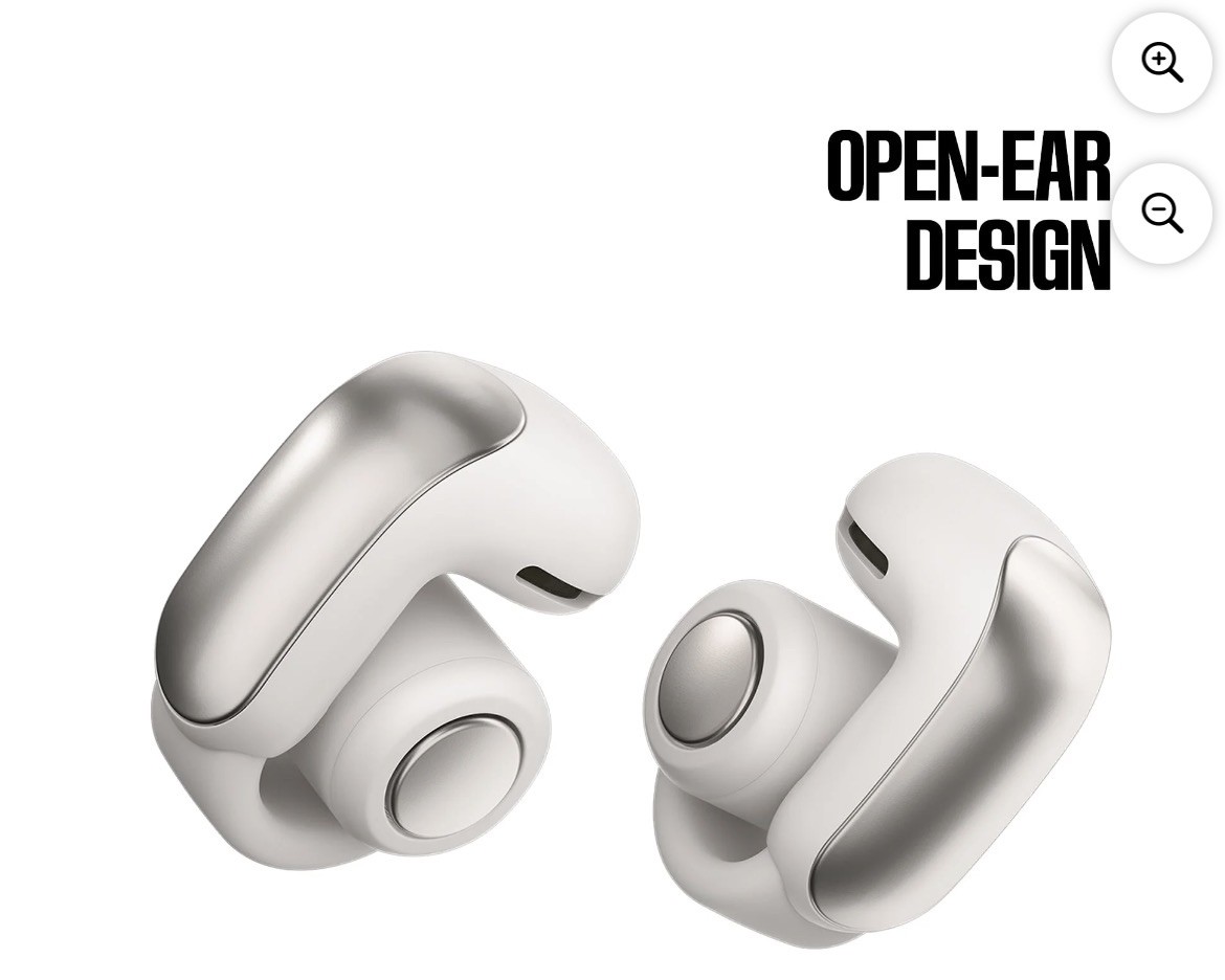 Bose Ultra Open Earbuds – True Wireless Bluetooth – White Smoke – Opened Box