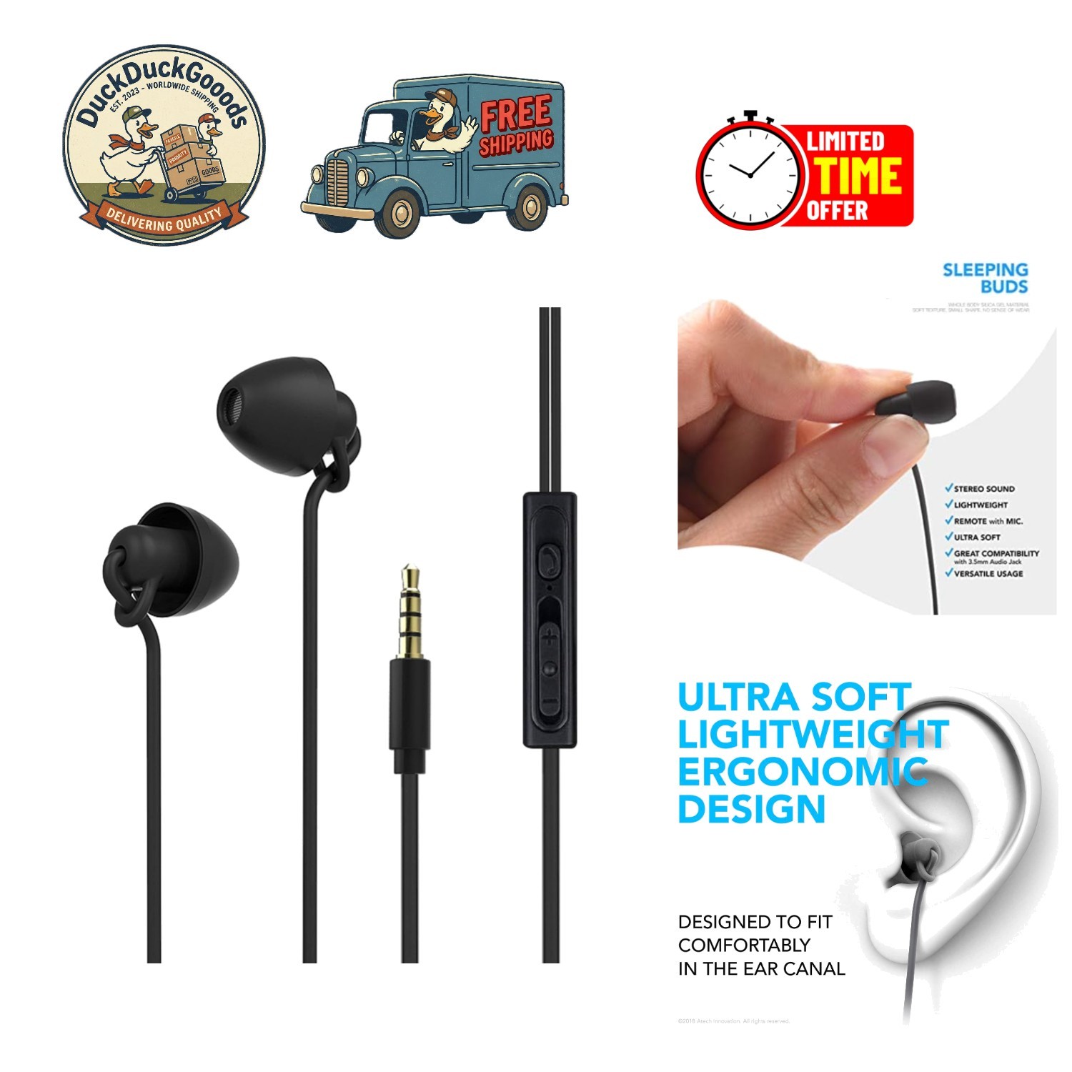 Silicone Noise Cancelling Sleep Earbuds – Comfort Fit with ASMR Sound Quality