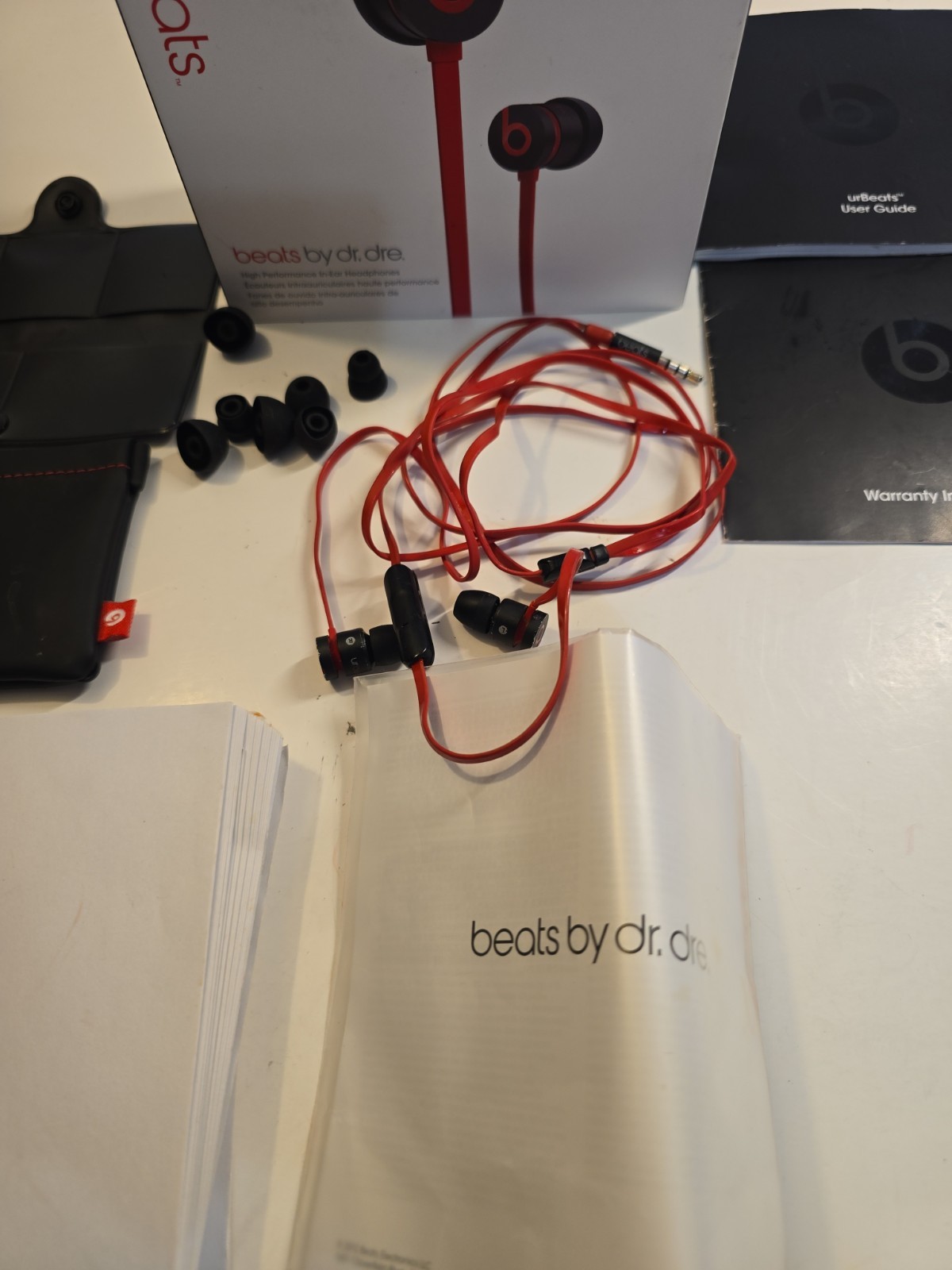 Beats by Dr. Dre urBeats Wired Earbud Headphones – Red/Black Untested
