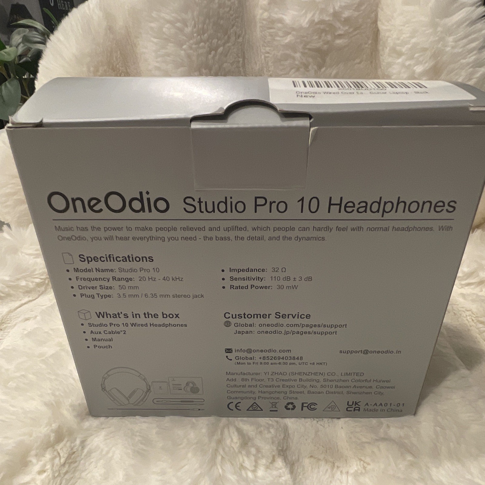 OneOdio Studio Pro 10 Hi-Res 50mm DJ Foldable Black 3.5mm/6.35mm