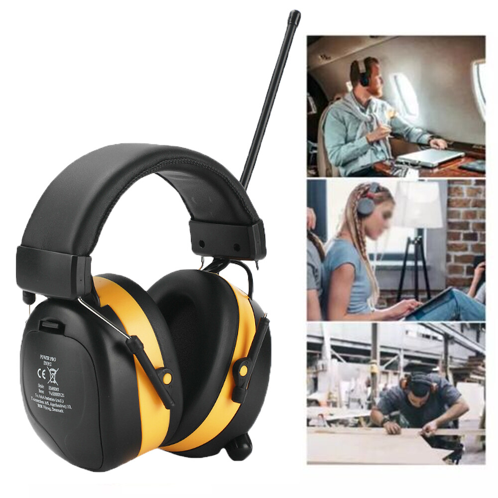 Bluetooth FM Radio Headphones with Digital Display 30Db Hearing Protection Safe