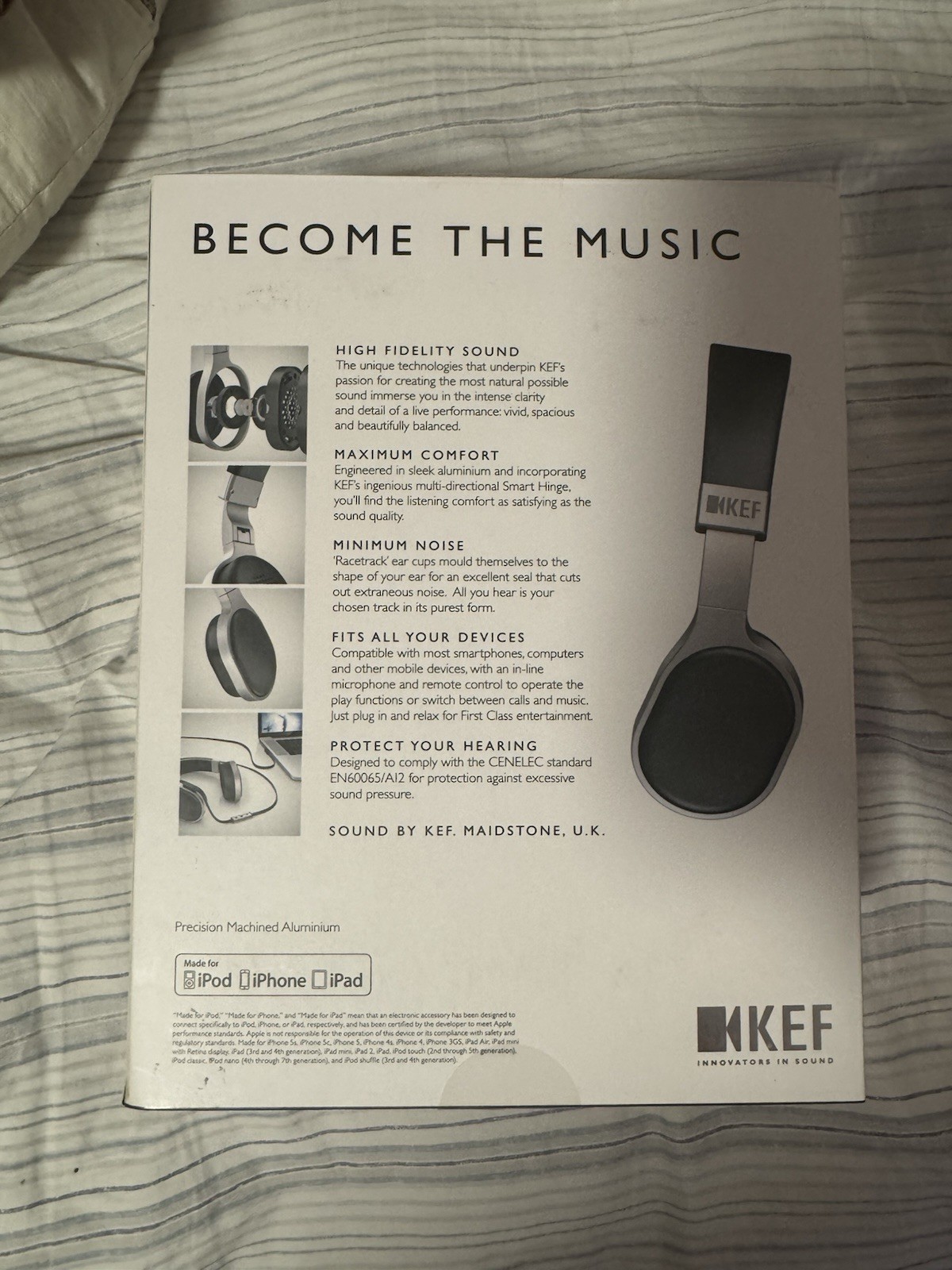 KEF M500 On-Ear Headphones White