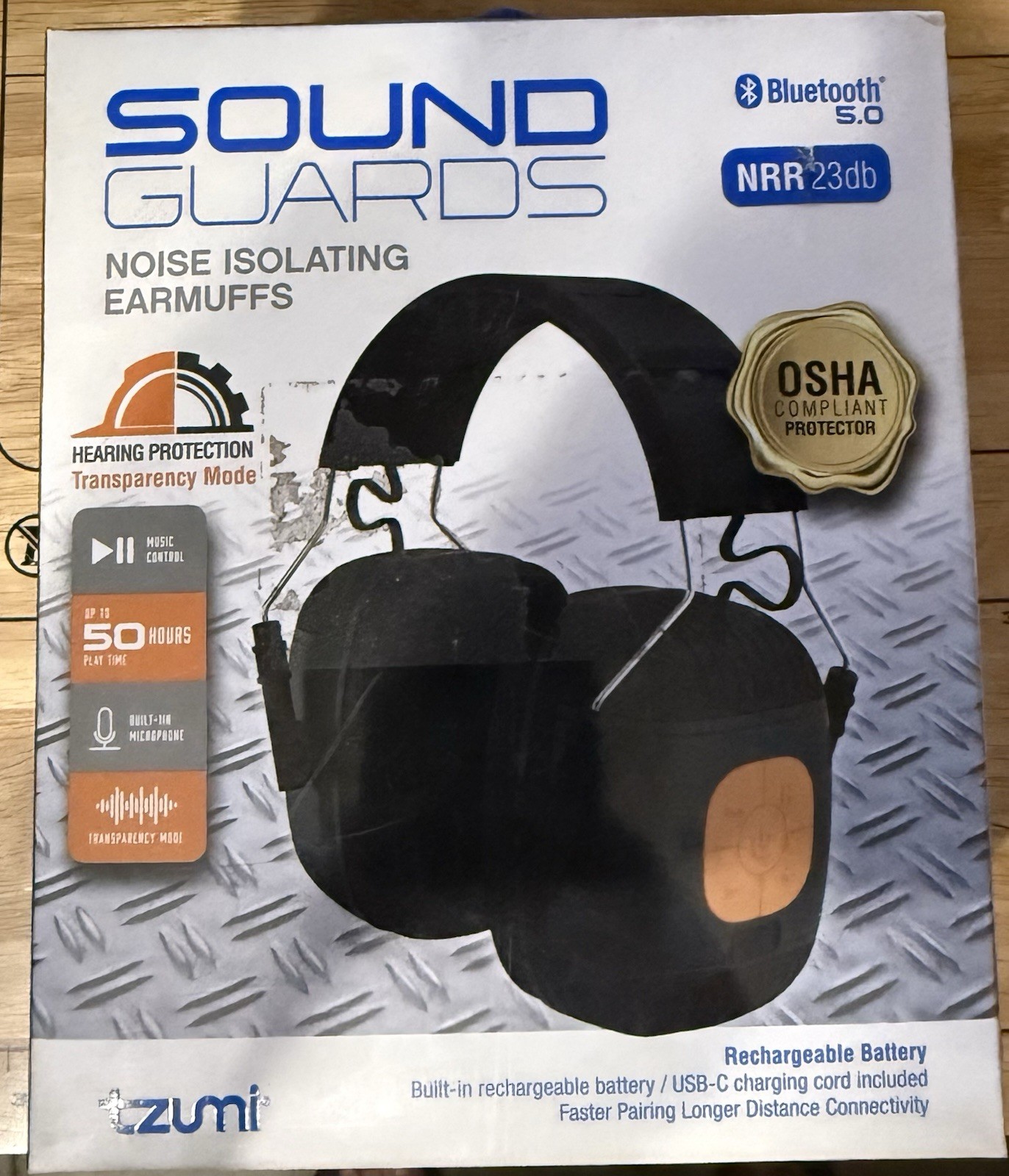 Tzumi SoundGuards Over Ear Jobsite Hearing Protection Headphones
