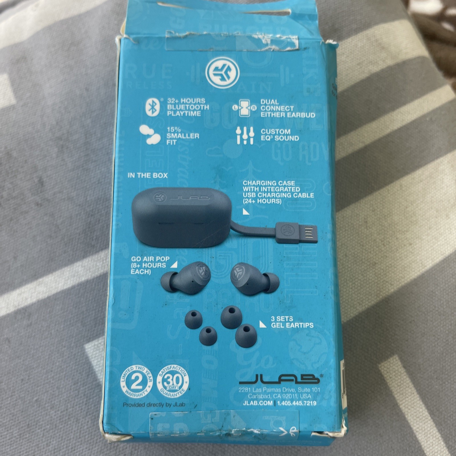 JLab EBGAIRPOPRSLT124 GO Air POP True Wireless In-Ear Headphones – Slate
