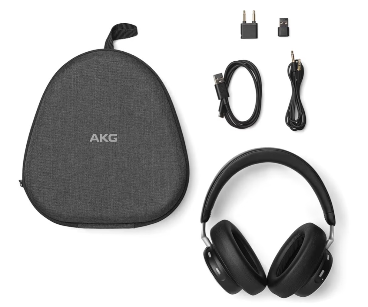 NewOpen AKG N9 Hybrid Wireless ANC Over-Ear Headphones Black w/ 2.4GHz Dongle