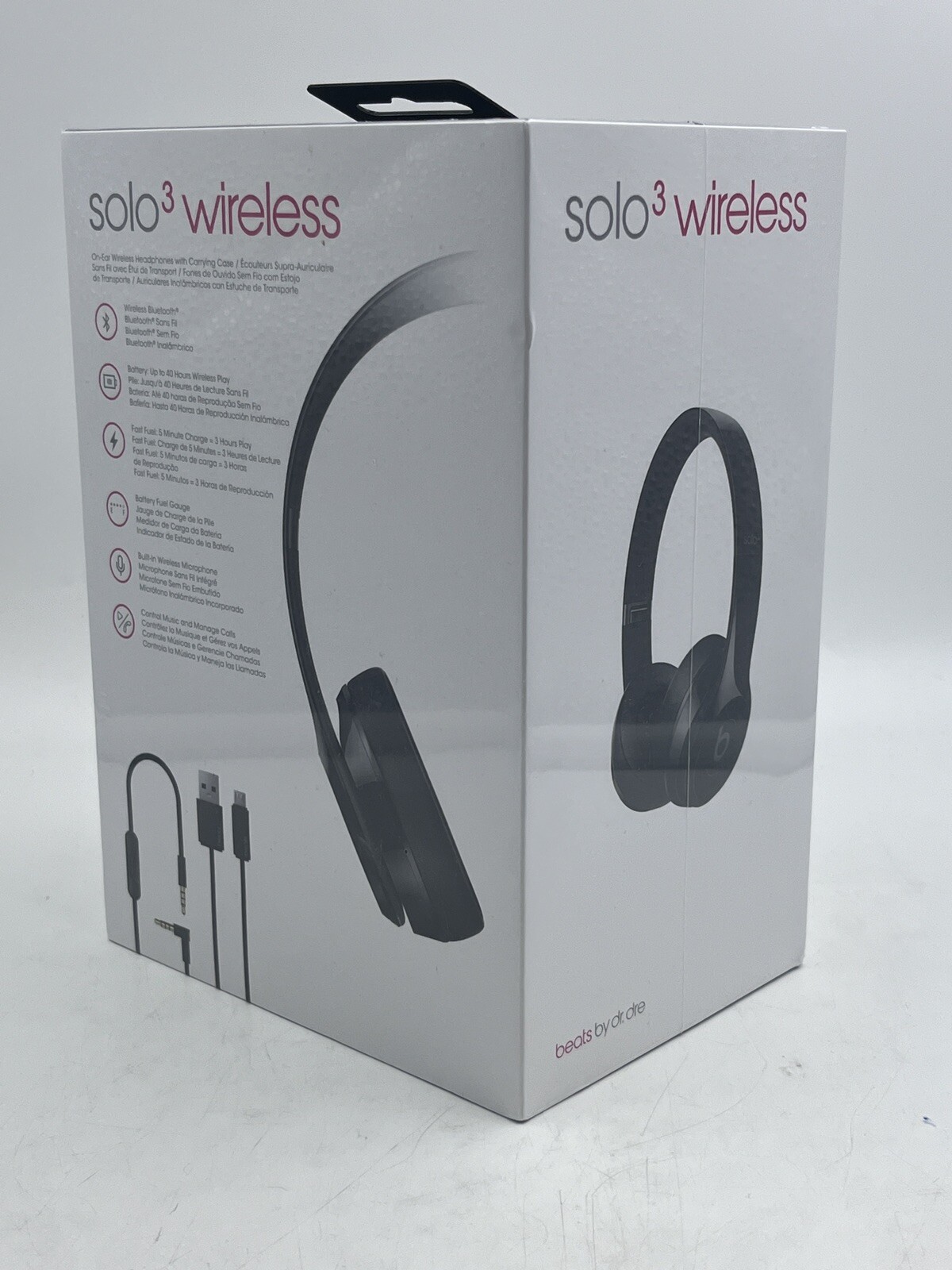 BRAND NEW-Factory Sealed BEATS BY DRE SOLO 3 MNEN2LL/A WIRELESS GLOSS BLACK