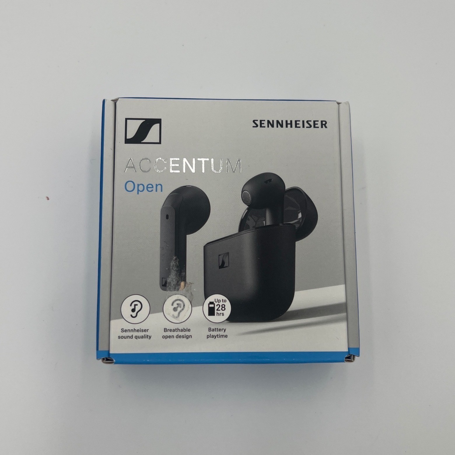 Sennheiser ACCENTUM Open True Wireless Earbuds Black Up to 28 Hours Battery