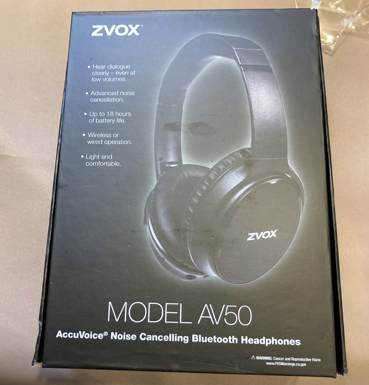 Zvok Accu Voice Headphones Model AV50 Noise Cancelling Bluetooth Headphones