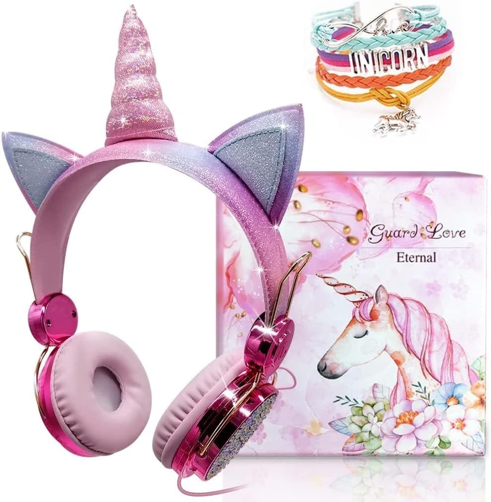 Adjustable Headband Wired Headphones for Girls
