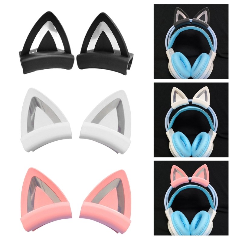 Fashionable Cats Ear Design Silicone Add On For Headphones for Anime Lover
