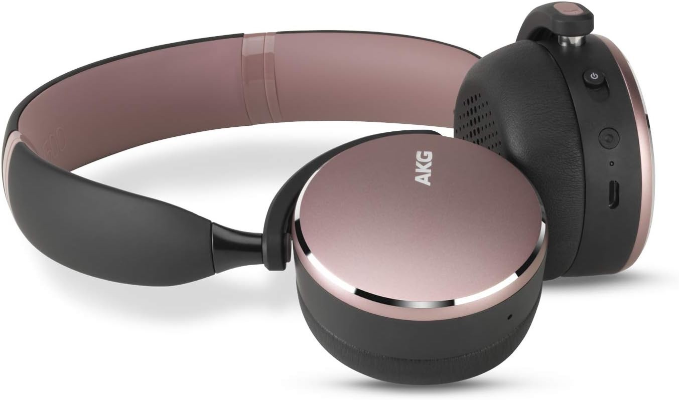 【BRAND NEW】AKG Y500 Wireless Bluetooth On-Ear Headphones – Black/ Pink – Sealed