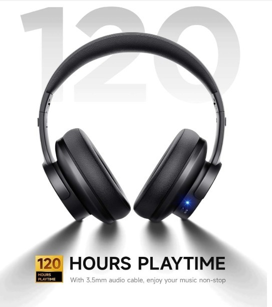 Picun B8 Bluetooth Headphones, 120H Playtime Headphone Wireless Bluetooth with 3