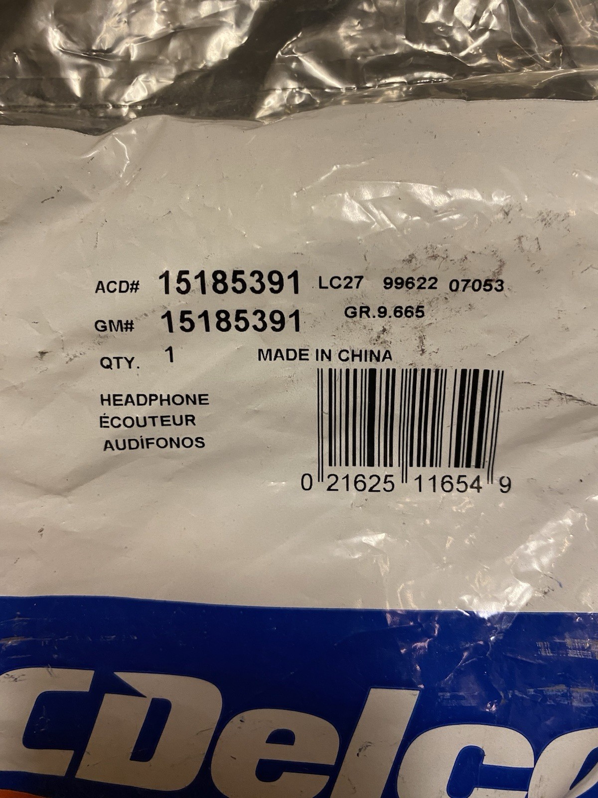 2008-2011 Silverado Sierra TV Entertainment System Headphones (1) Set #3138
