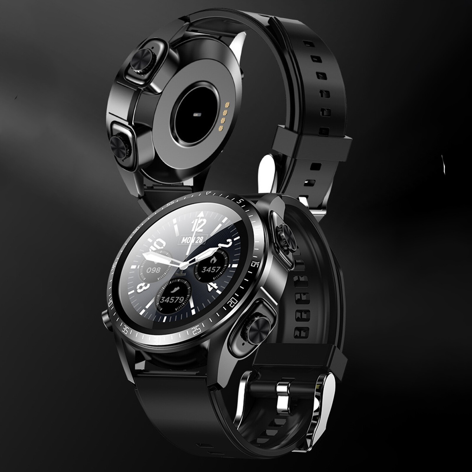 2 In 1 Smart Watch with Earbuds Men Smartwatch Wireless Headset For Android iOS