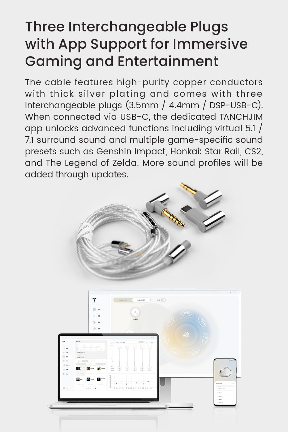 FOLA HiFi In-Ear Monitors with 3 Tuning Nozzles for Enhanced Sound Experience