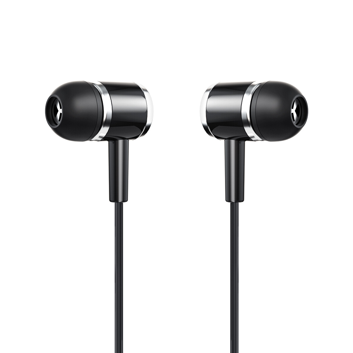 Black Wired Headphones Type-C Digital in-Ear Earbud Headphones HiFi Stereo Noise