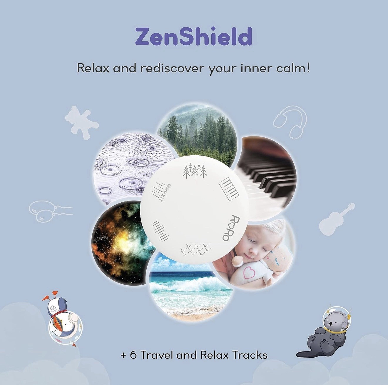 Storytelling Bluetooth Kids Headphones Intro Bundle with ZenDisk and PlayShield