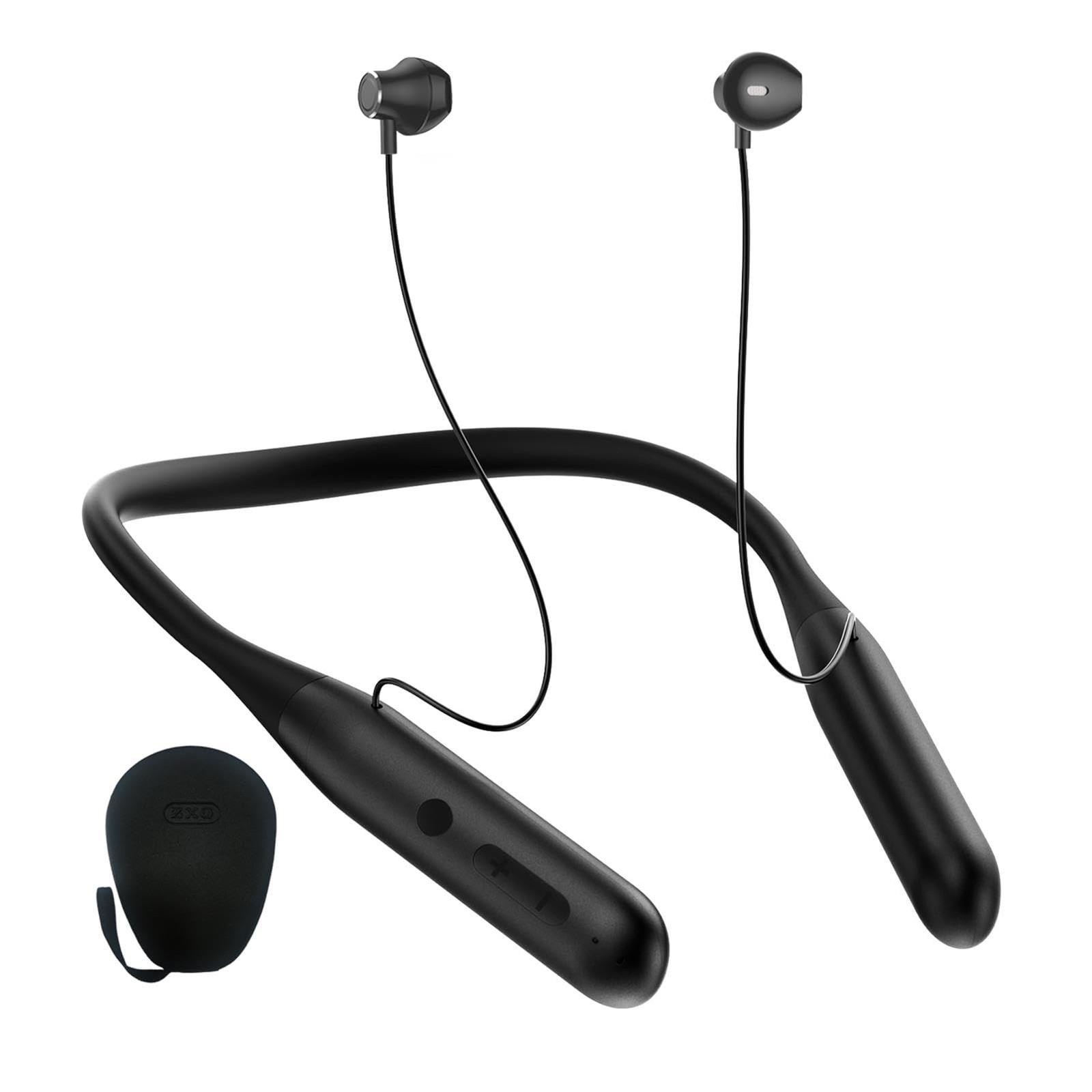 ZXQ Wireless Bluetooth Neckband Headphones 100 Hours Long M, Black