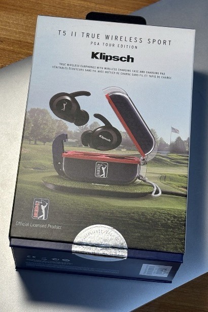 NEW Klipsch Earphones, T5 II True Wireless PGA Sport Tour Edition Black Color