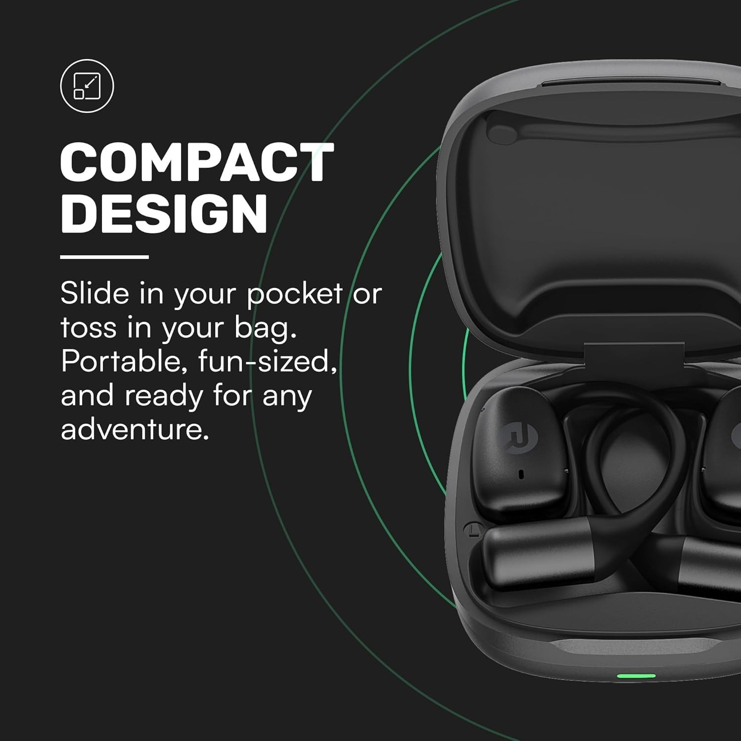 Raycon Essential Open Earbuds – Wireless Bluetooth Headphones – Mint RBO715