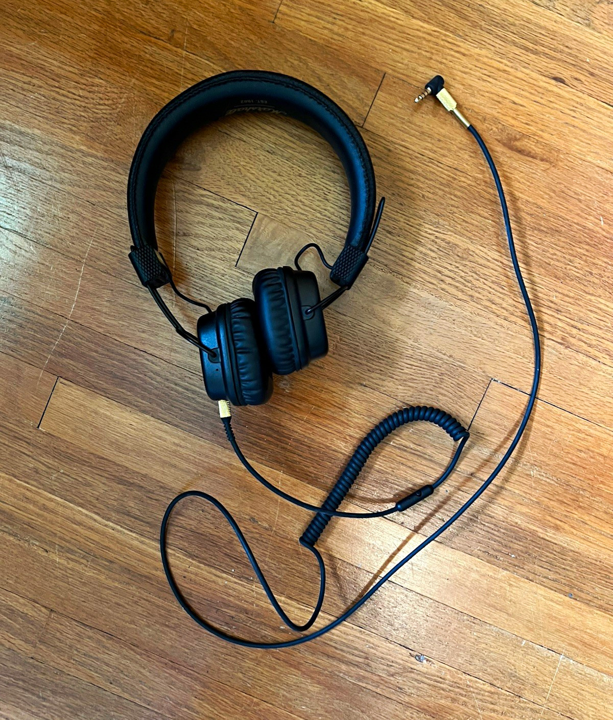 Marshall Major II On-Ear Wired Headphones 3.5mm Remote/Mic Black Gold Fold