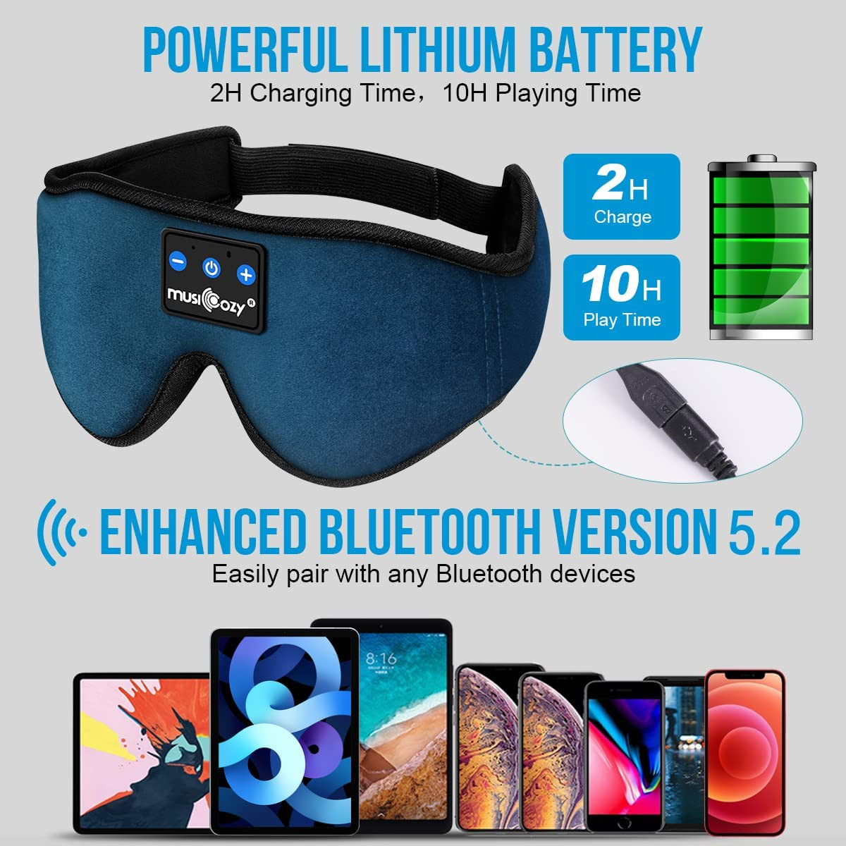 Sleep Headphones, Bluetooth . Sleep Mask Headband Headphones Sleeping Eye Mask,
