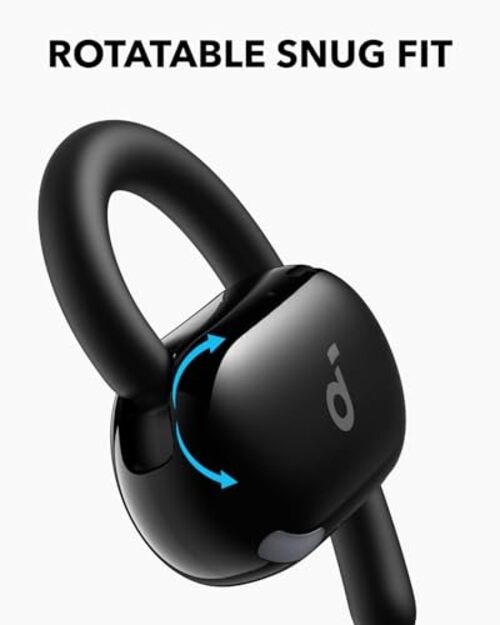 Soundcore V20i by Anker Open-Ear Headphones, Adjustable Ear Hooks, Ultra Black