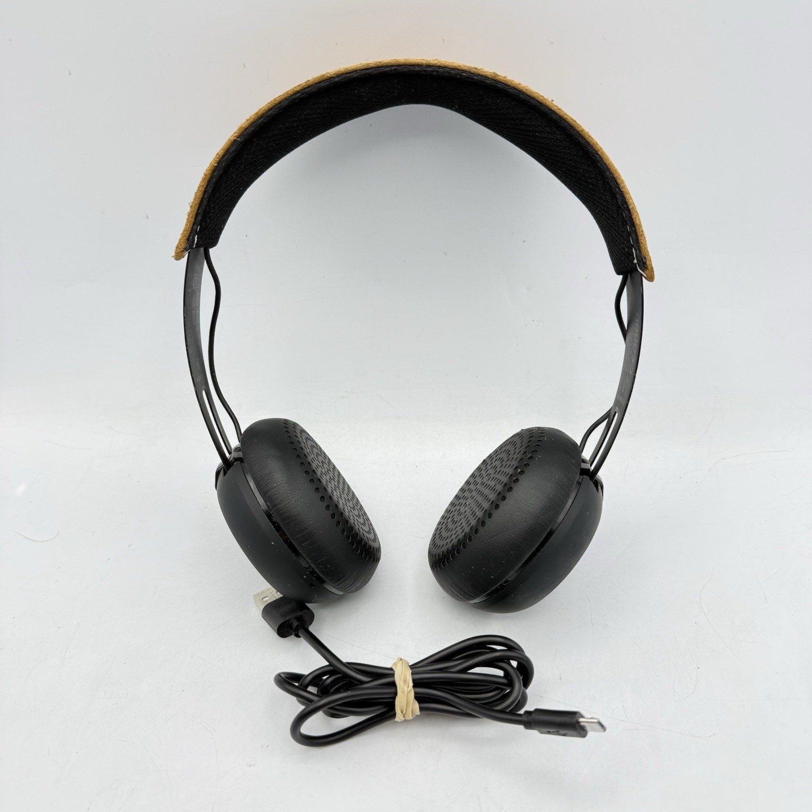 Skullcandy Grind Wireless Bluetooth Headphones S5GBW Black W/Brown Suede Tested