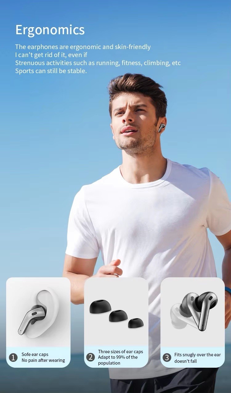 Bluetooth Earbuds, 40H, IPX5 Waterproof, Touch Controls, 13mm Speakers, Black