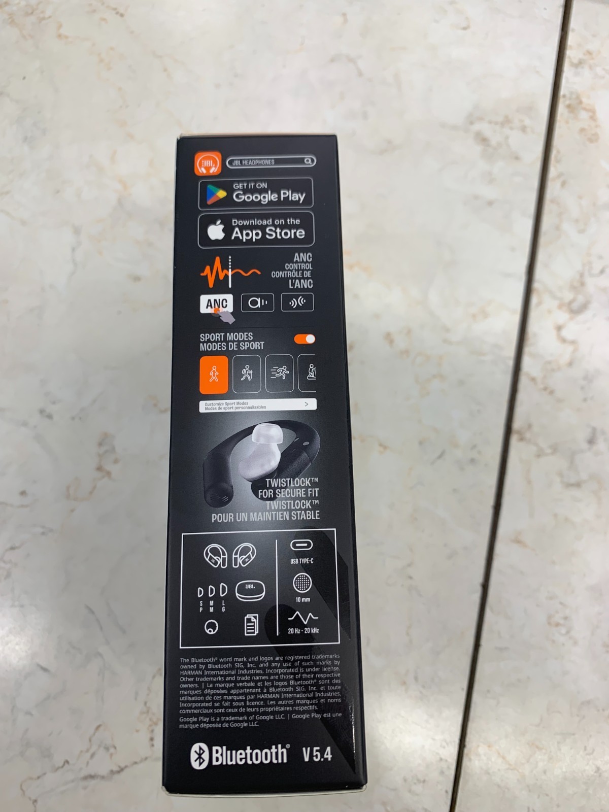 JBL Endurance Peak 4 True Wireless Bluetooth In-Ear Sport Headphones (Black)