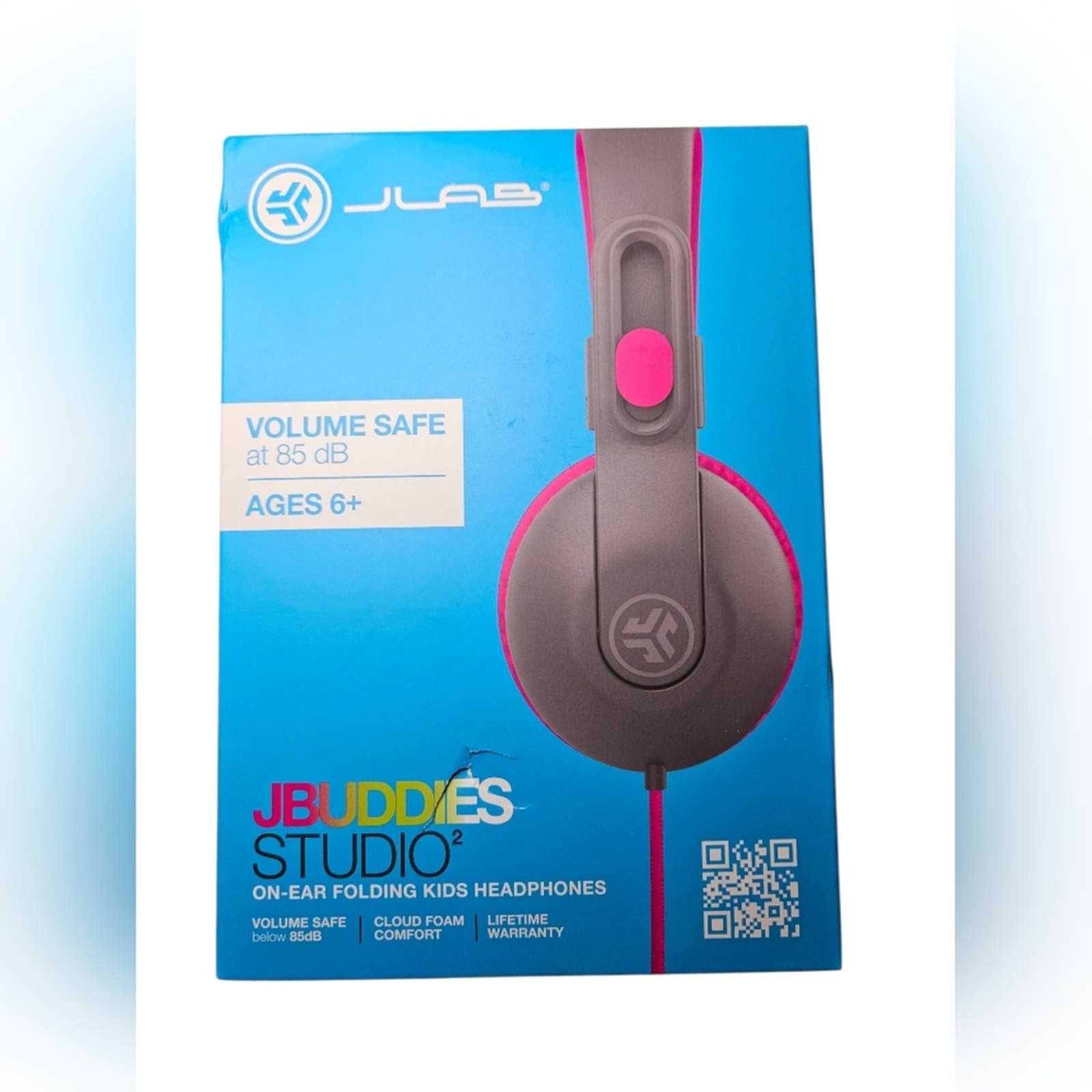 3 – NWT JLab JBuddies Studio Adult Headphones – 1 Black & Pink, 2 Blue & Black