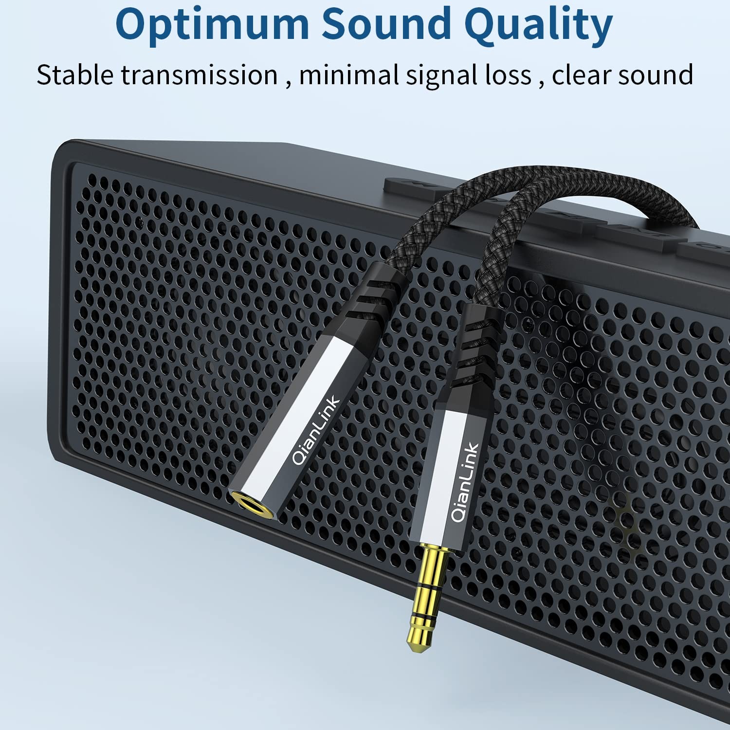 QianLink Headphone Extension Cable, (2-Pack, 6.6ft) 3.5mm Extension Audio Male t