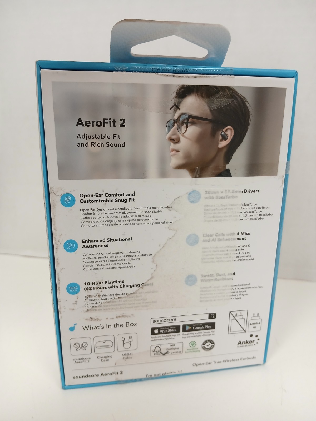 Soundcore AeroFit 2 Open-Ear True Wireless Earbuds, Black