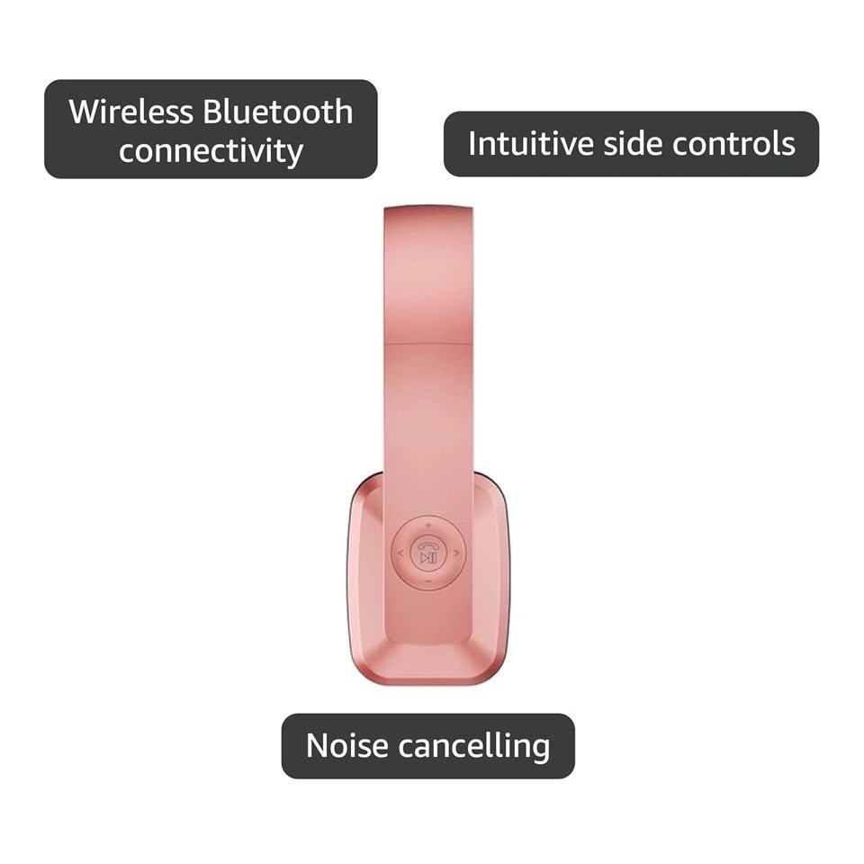 NEW Apex Pro Wireless Bluetooth Noise Cancelling Foldable Headphones Rose Gold