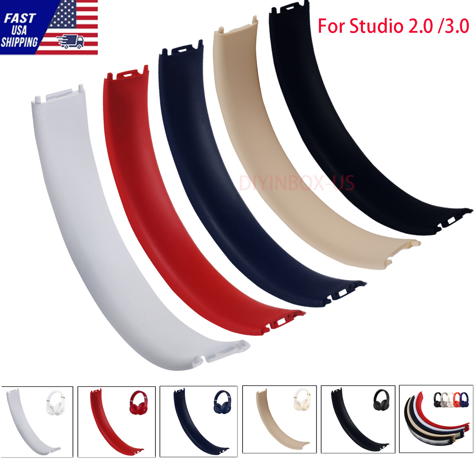 Headband Rubber Cushion Part for Beats by Dre Studio 2.0 3.0 Wireless Headphones