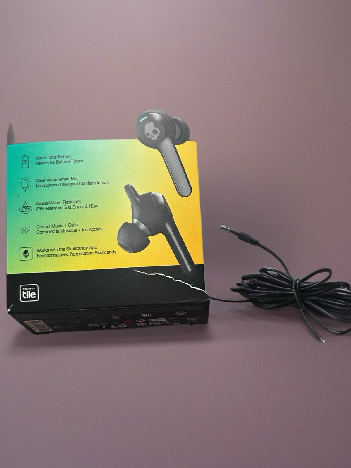 Skullcandy Indy XT Evo True Wireless Bluetooth Earbuds Black w/ Charging Case