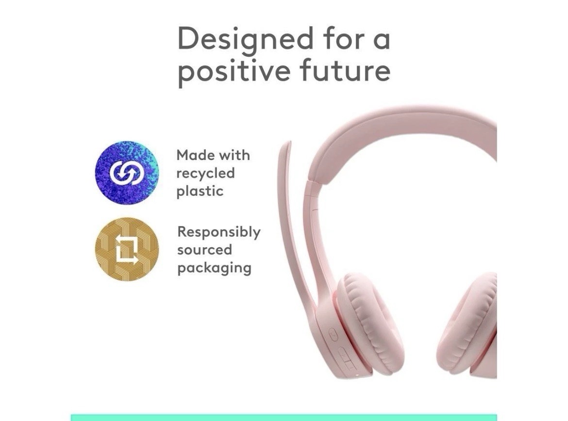 Logitech Zone 300 Wireless Bluetooth On-ear Headset W/Noise-Canceling Microphone