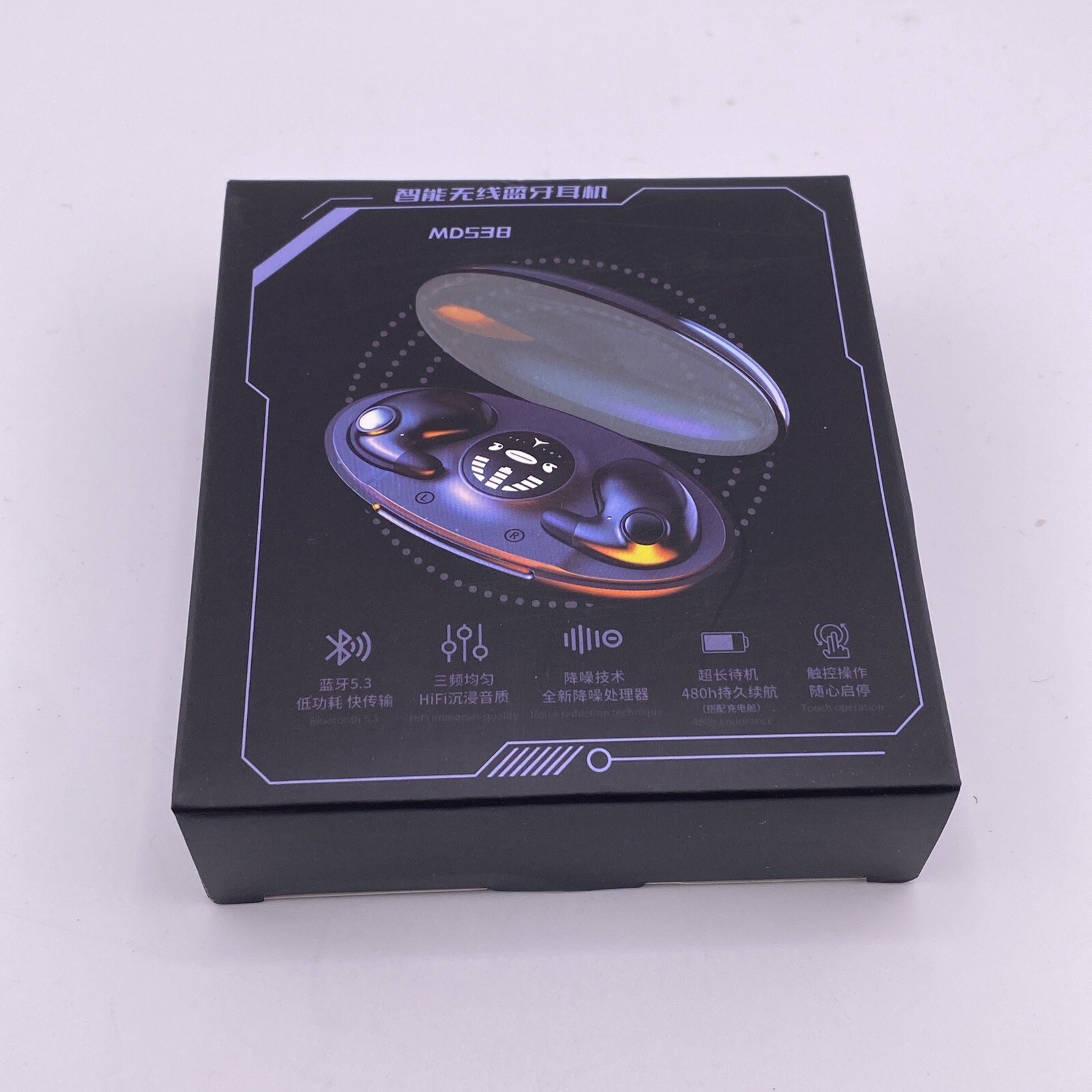 MD538 Low Profile Wireless Mini Headset -White- BlueTooth / Earbuds / Sleep