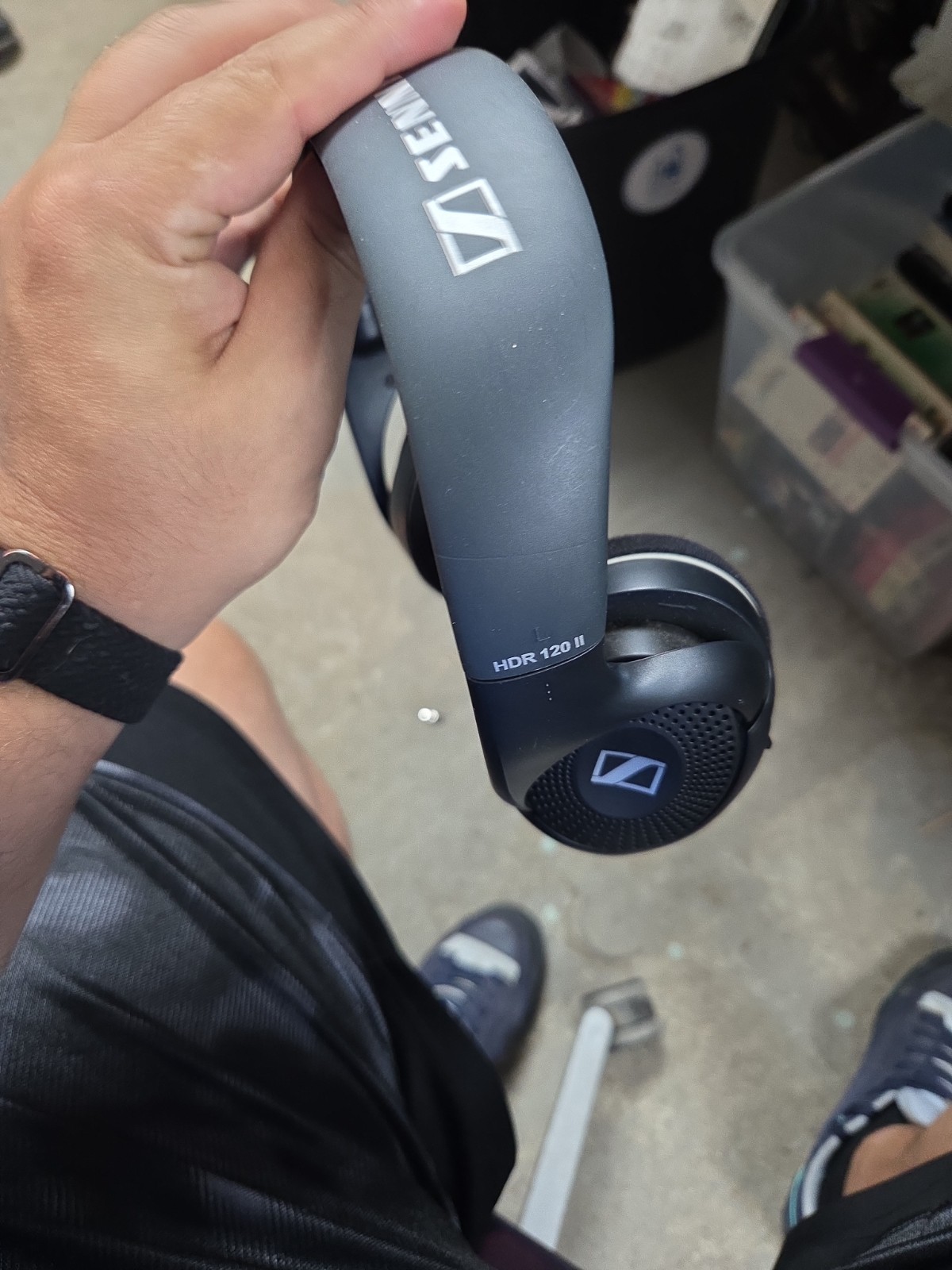 Sennheiser RS120 II Wireless RF Headphones TR120 Charging Base RCA Cable Works