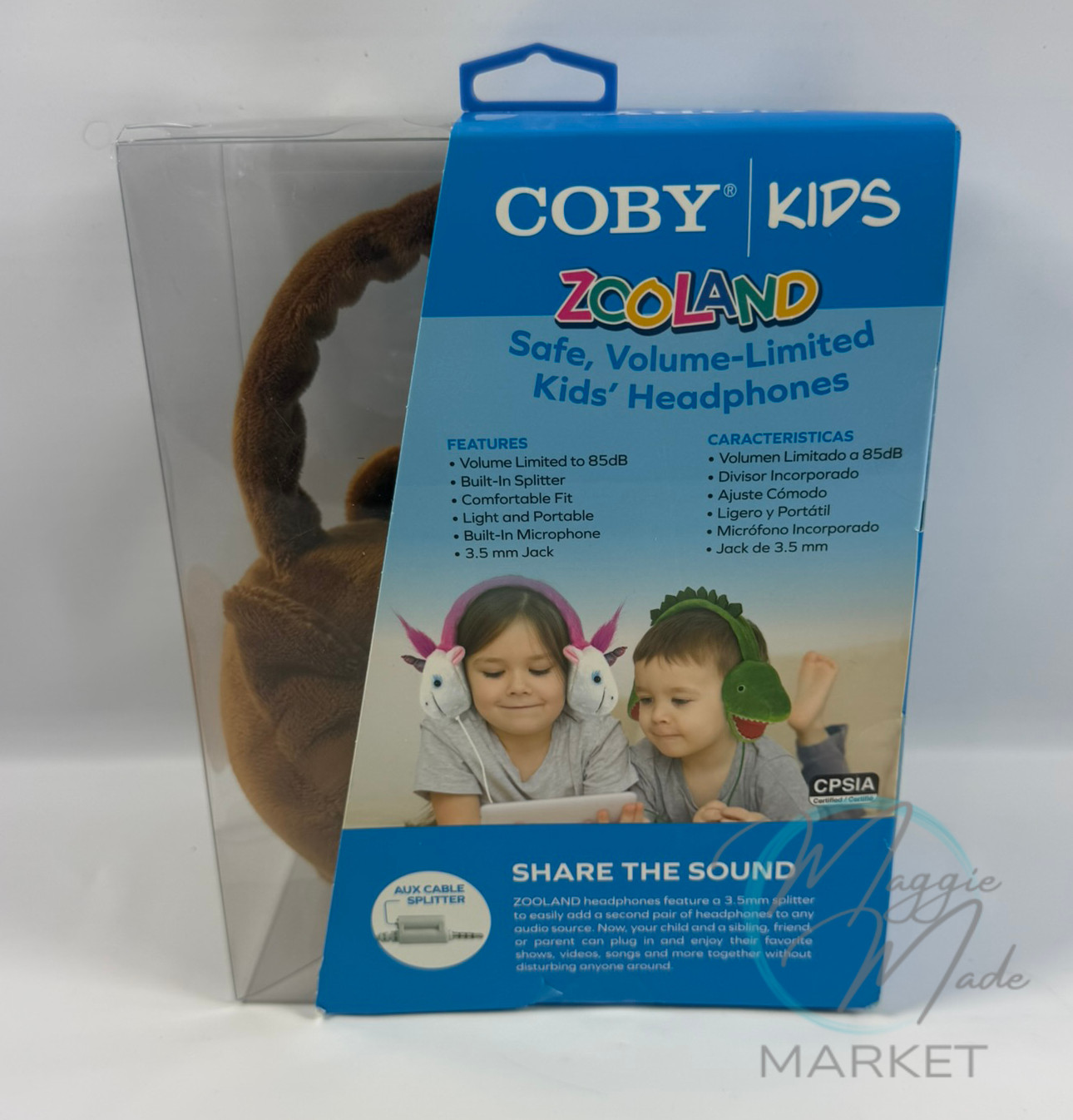 New Coby Kids Zooland Volume Limited Headphones Bear