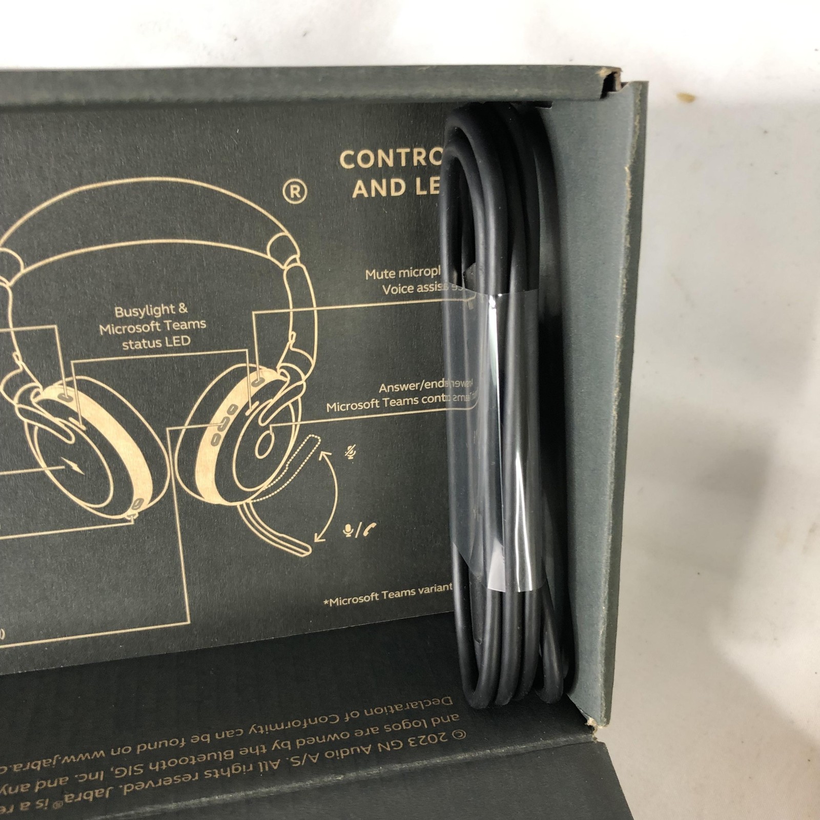 Jabra Evolve2 65 Flex On-Ear Headset Black Bluetooth USB-C ANC Wireless Mic